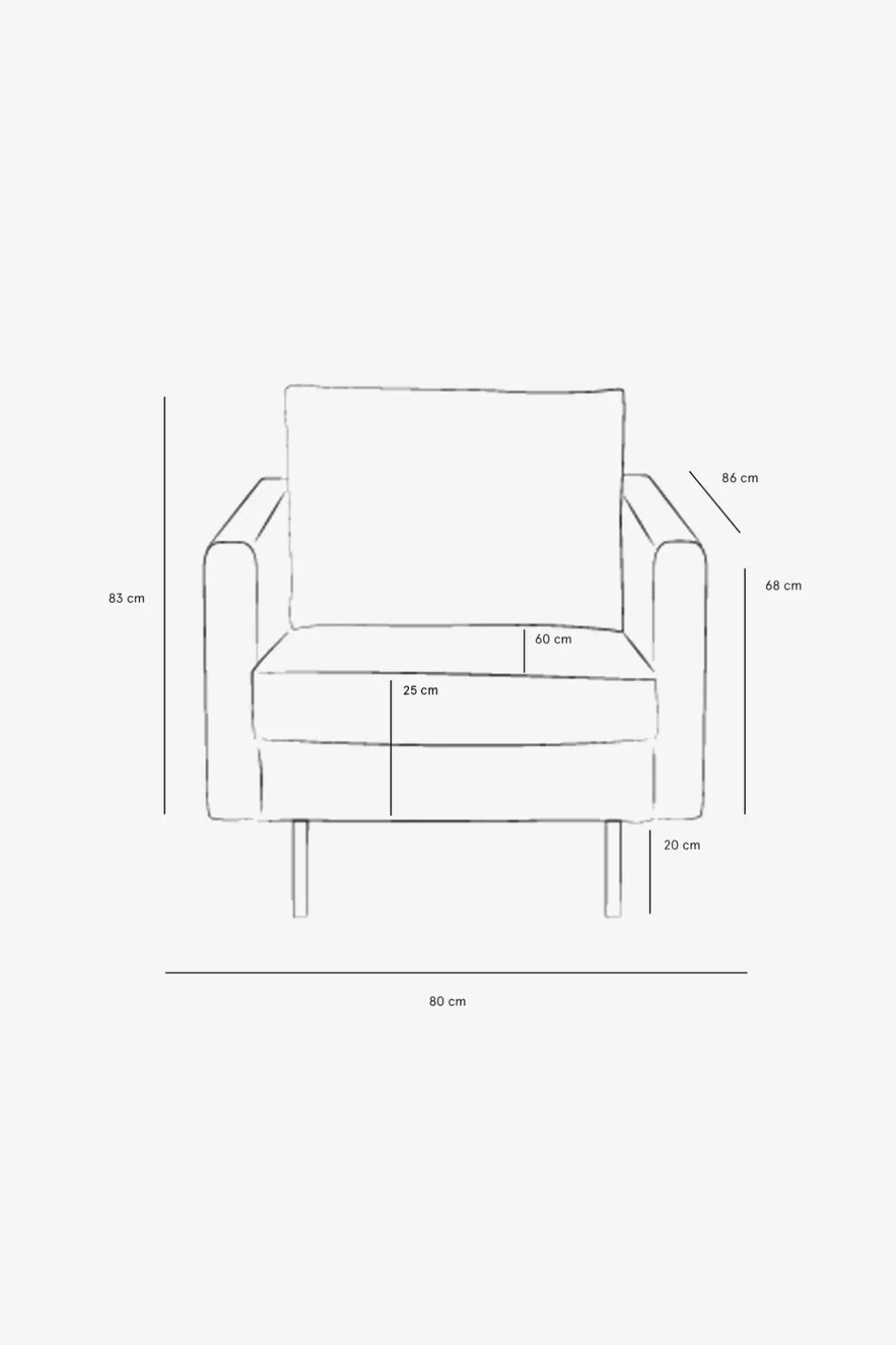 Amsterdam leer clean fauteuil bruin