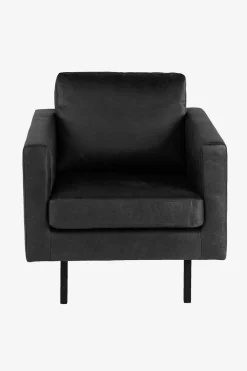Amsterdam leer clean fauteuil zwart