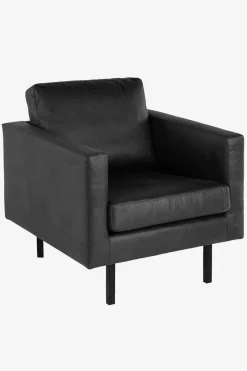 Amsterdam leer clean fauteuil zwart