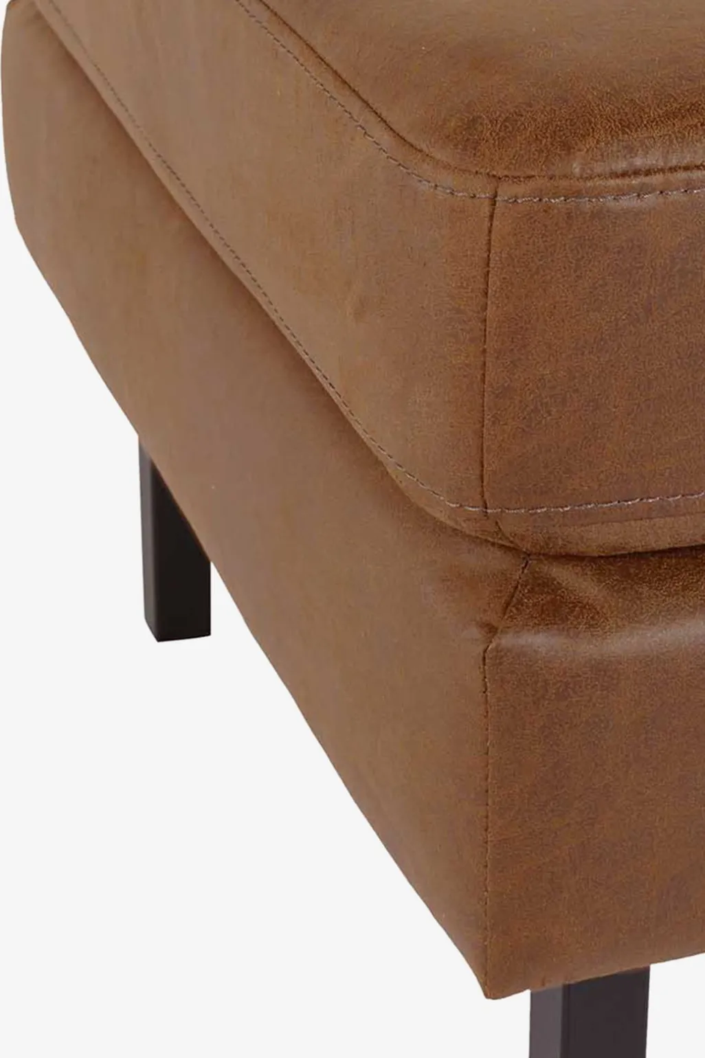 Amsterdam leer clean hocker bruin