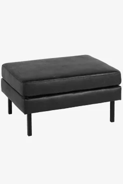 Amsterdam leer clean hocker zwart