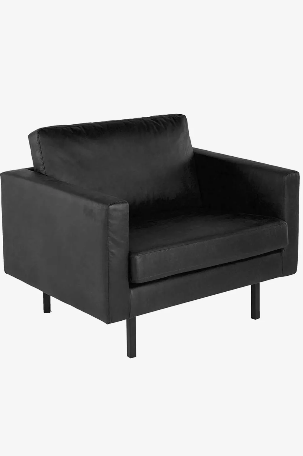 Amsterdam leer clean loveseat zwart