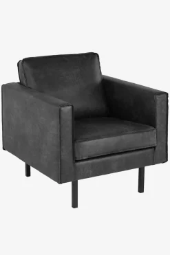 Amsterdam leer outside fauteuil zwart