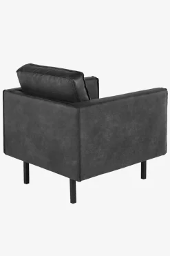 Amsterdam leer outside fauteuil zwart