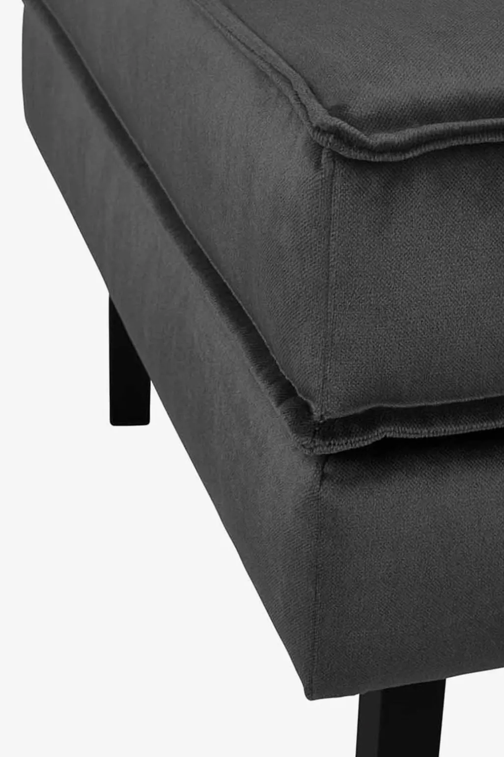 Amsterdam velvet hocker antraciet