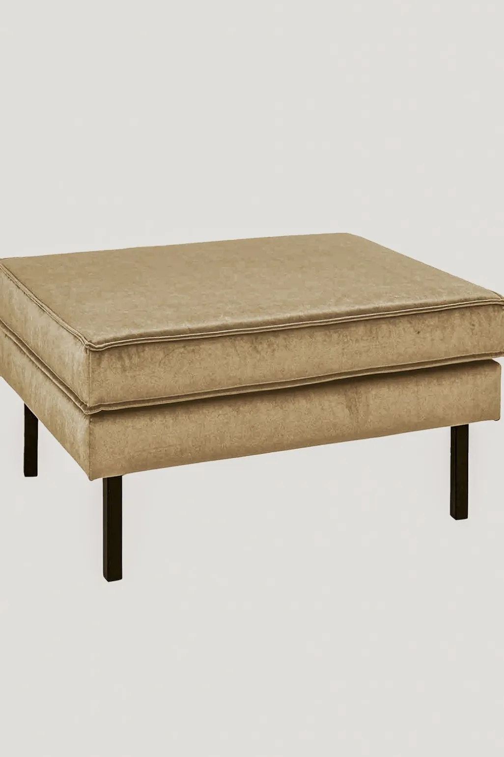 Amsterdam velvet hocker sand