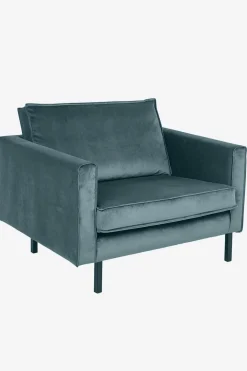Amsterdam velvet loveseat grijs blauw