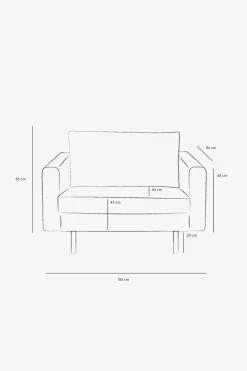 Amsterdam velvet loveseat grijs blauw