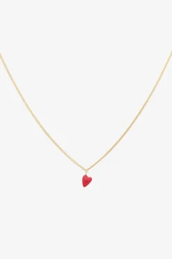 Anna+Nina gold plated heart beat ketting