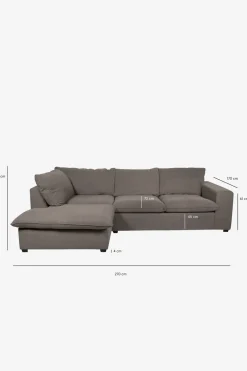 Baron bank 3.5-zits lounge links naturel