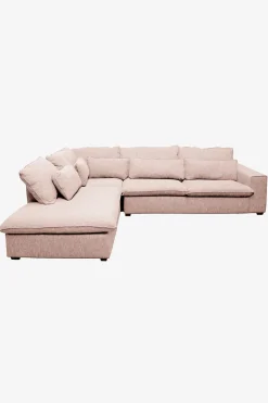 Baron bank 3.5-zits lounge links roze/karamel melee