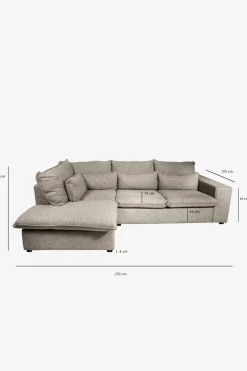 Baron bank 2.5-zits lounge links naturel melee