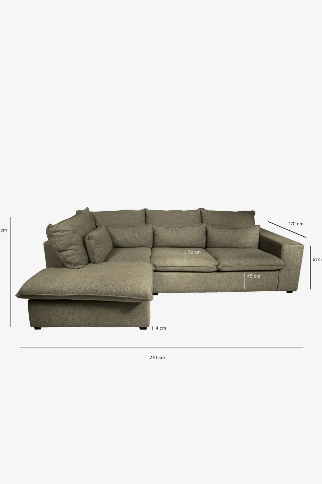 Baron bank 2.5-zits lounge links groen melee