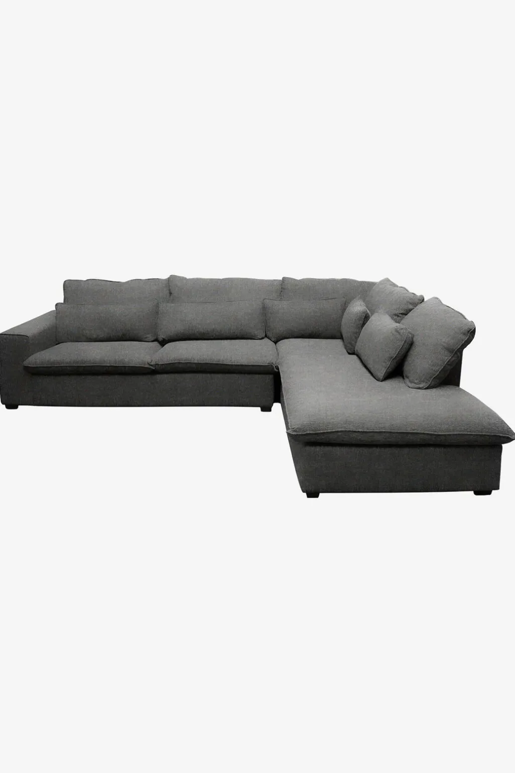 Baron bank 3.5-zits lounge rechts donkergrijs