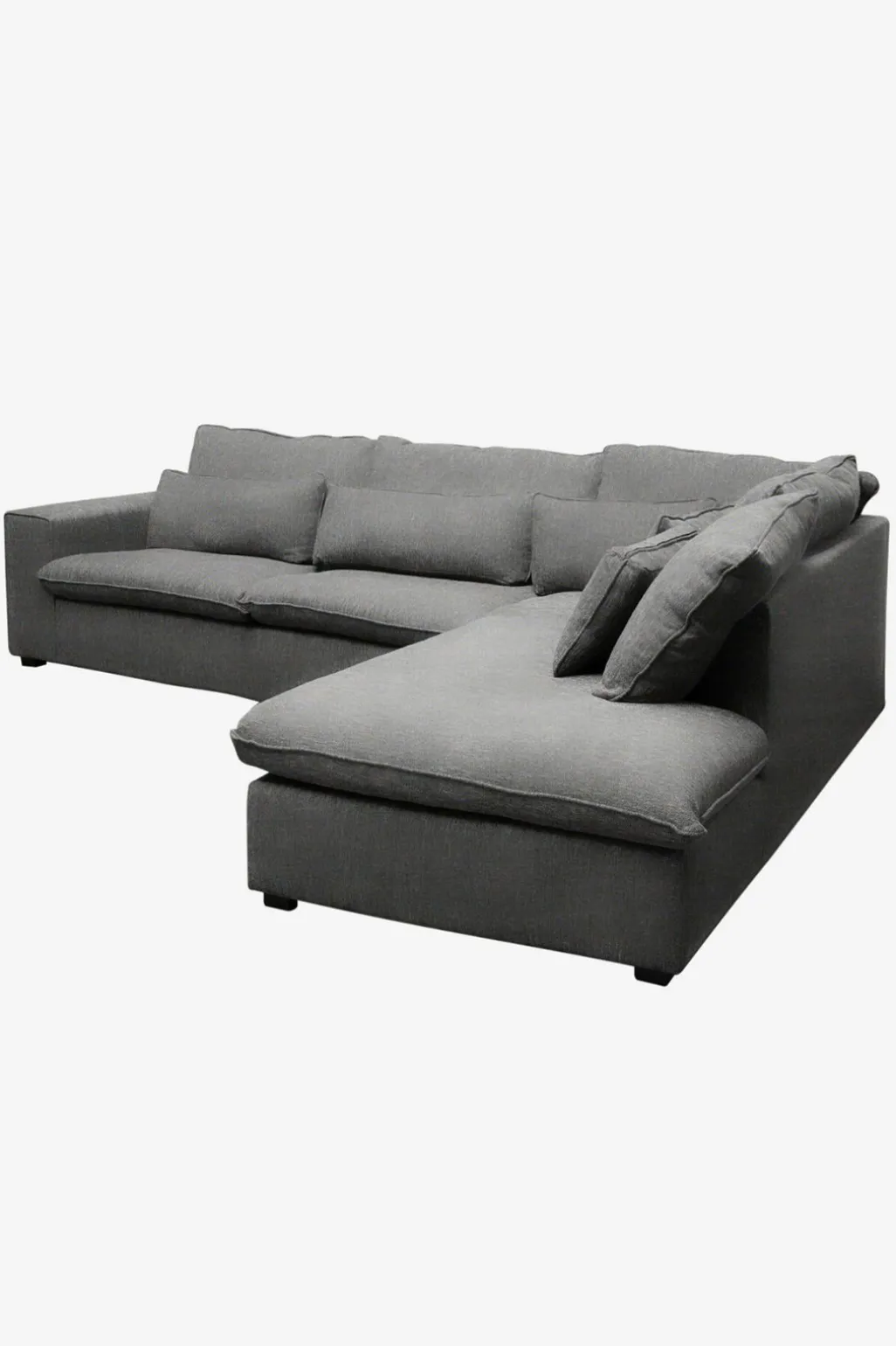 Baron bank 3.5-zits lounge rechts donkergrijs