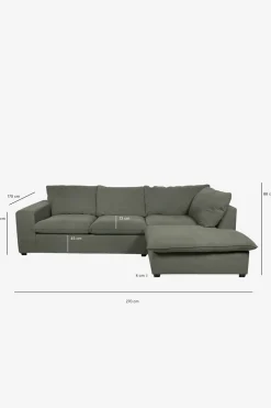 Baron bank 2.5-zits lounge rechts donkergroen