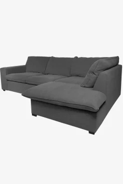 Baron bank 2.5-zits lounge rechts donkergrijs