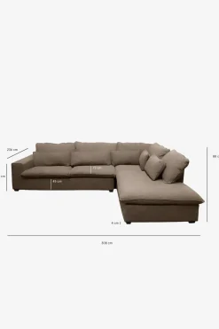 Baron bank 3.5-zits lounge rechts naturel