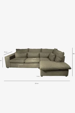 Baron bank 2.5-zits lounge rechts groen melee
