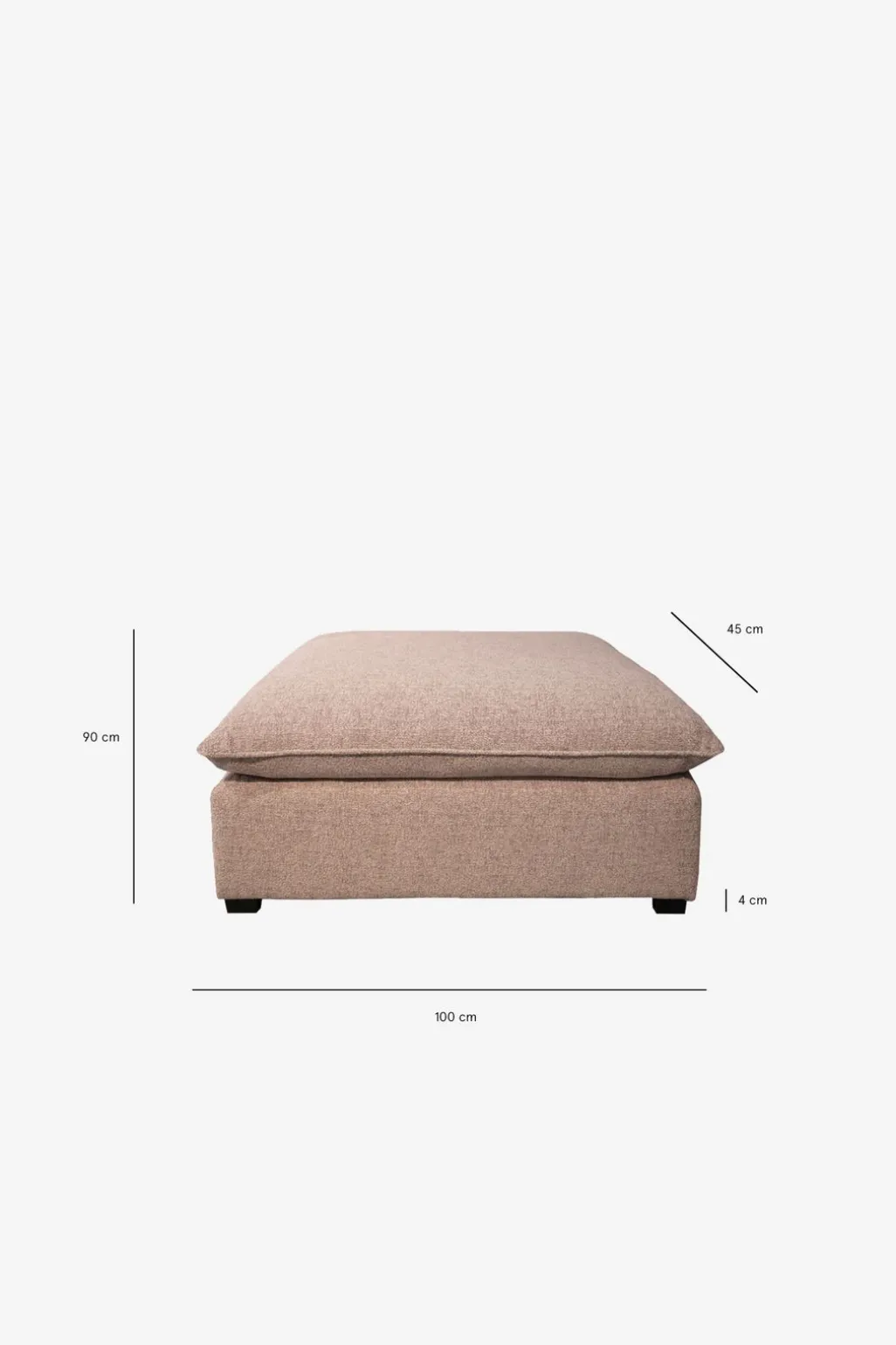 Baron hocker roze/karamel melee