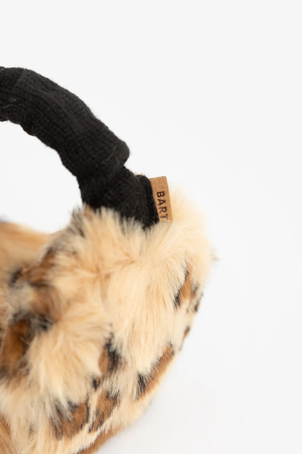 Barts bruine oorwarmers met leopardprint