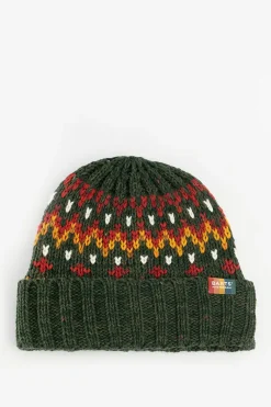BARTS donkergroene beanie met print