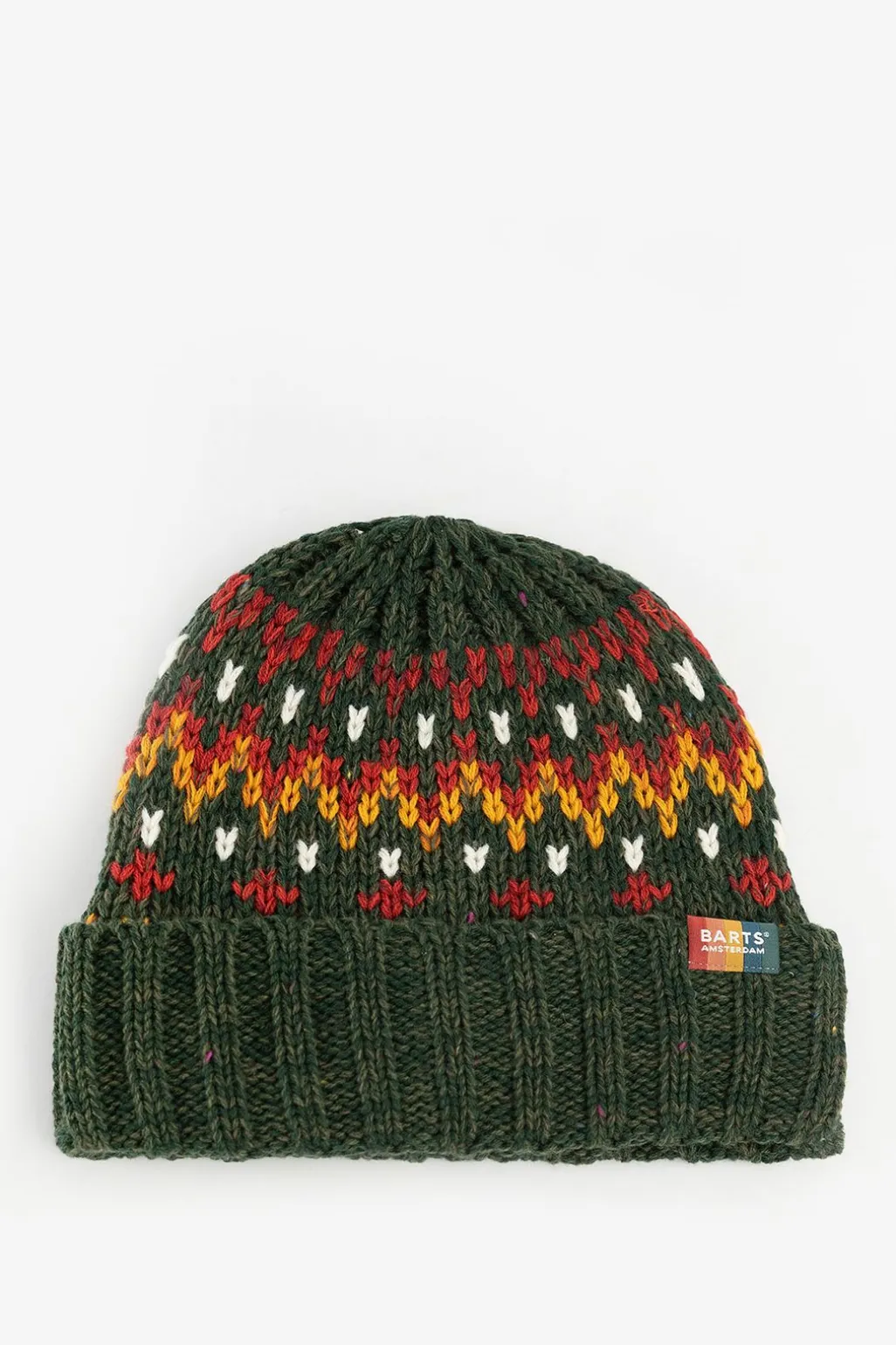 BARTS donkergroene beanie met print