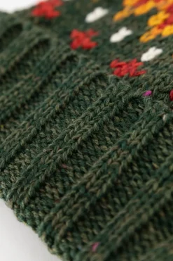 BARTS donkergroene beanie met print