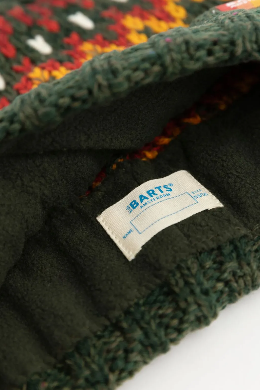 BARTS donkergroene beanie met print