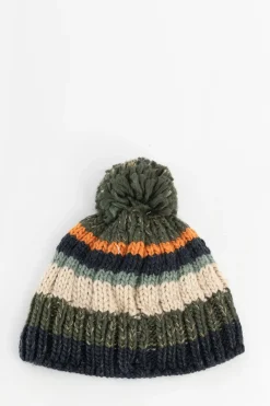 BARTS multicolour beanie met pompom