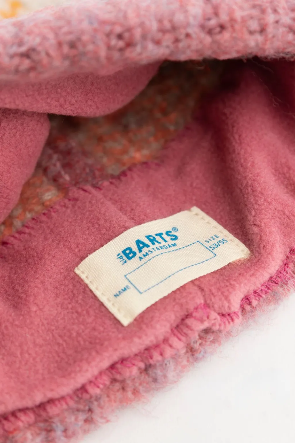 BARTS roze beanie met print