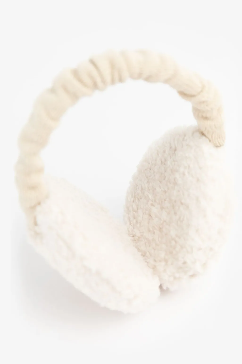 Barts witte teddy oorwarmers