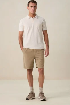 Beige badstof polo