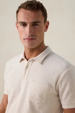 Beige badstof polo