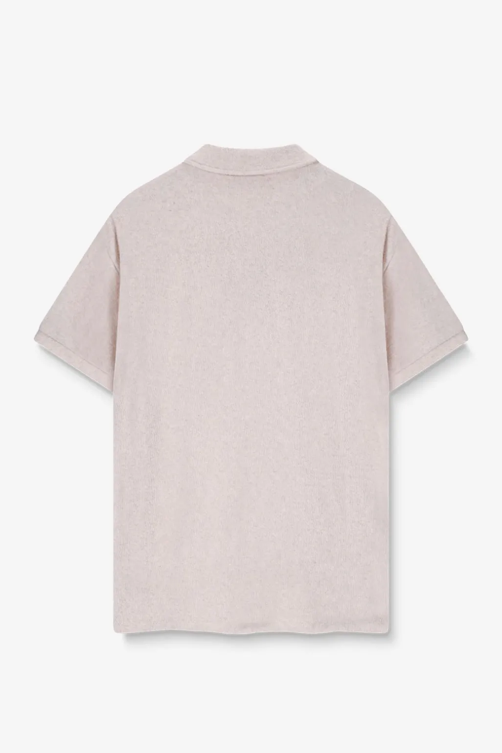 Beige badstof polo