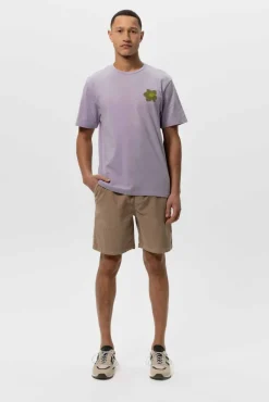 Beige corduroy shorts met aantrekkoord