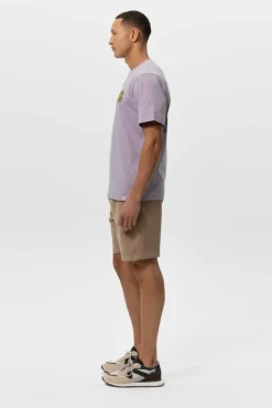 Beige corduroy shorts met aantrekkoord