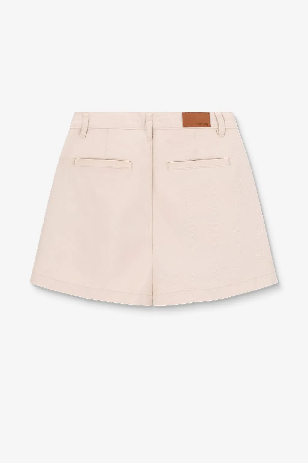 Beige denim shorts
