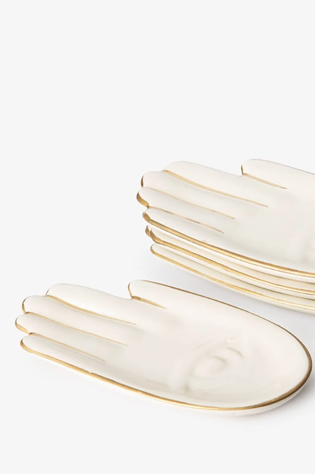 Beige gebaksbordjes hand