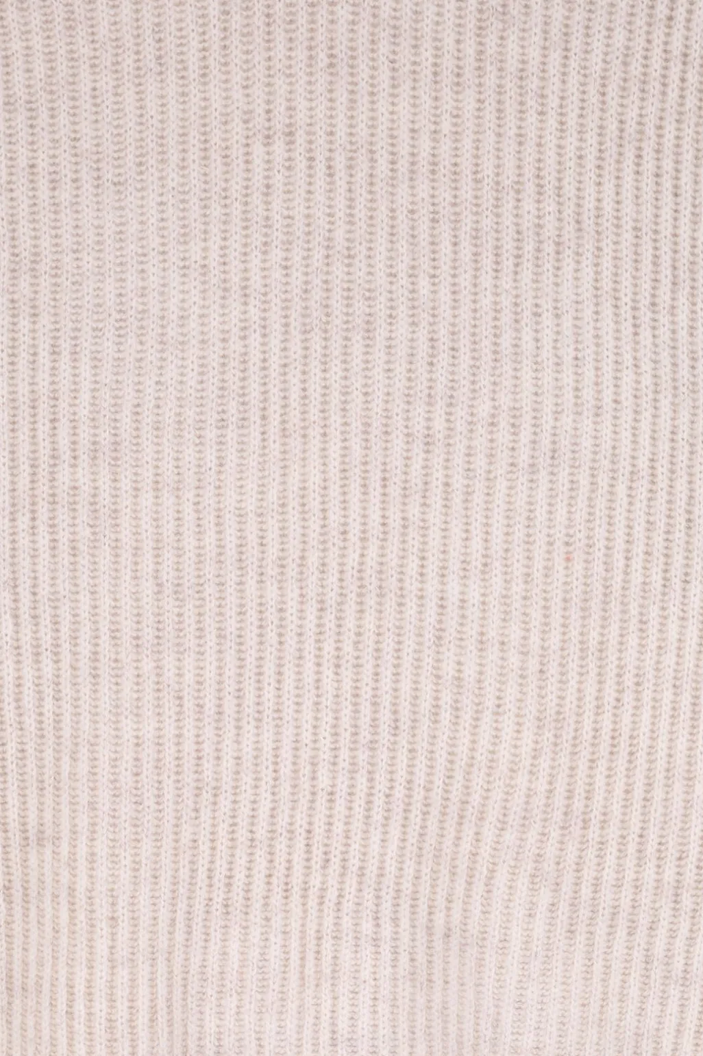 Beige gebreide trui met geweven boorden