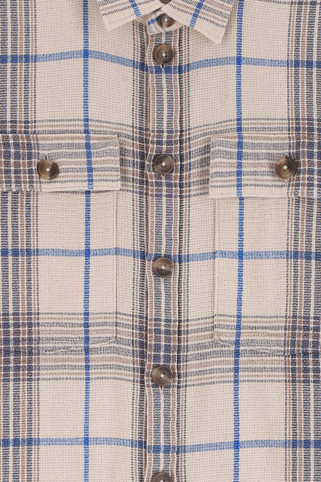 Beige geruit overhemd