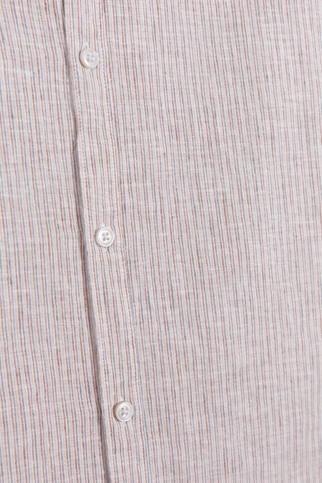 Beige gestreept overhemd