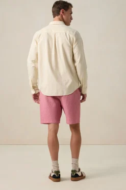 Beige gestreept overhemd