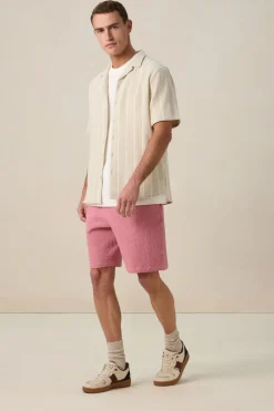Beige gestreept overhemd