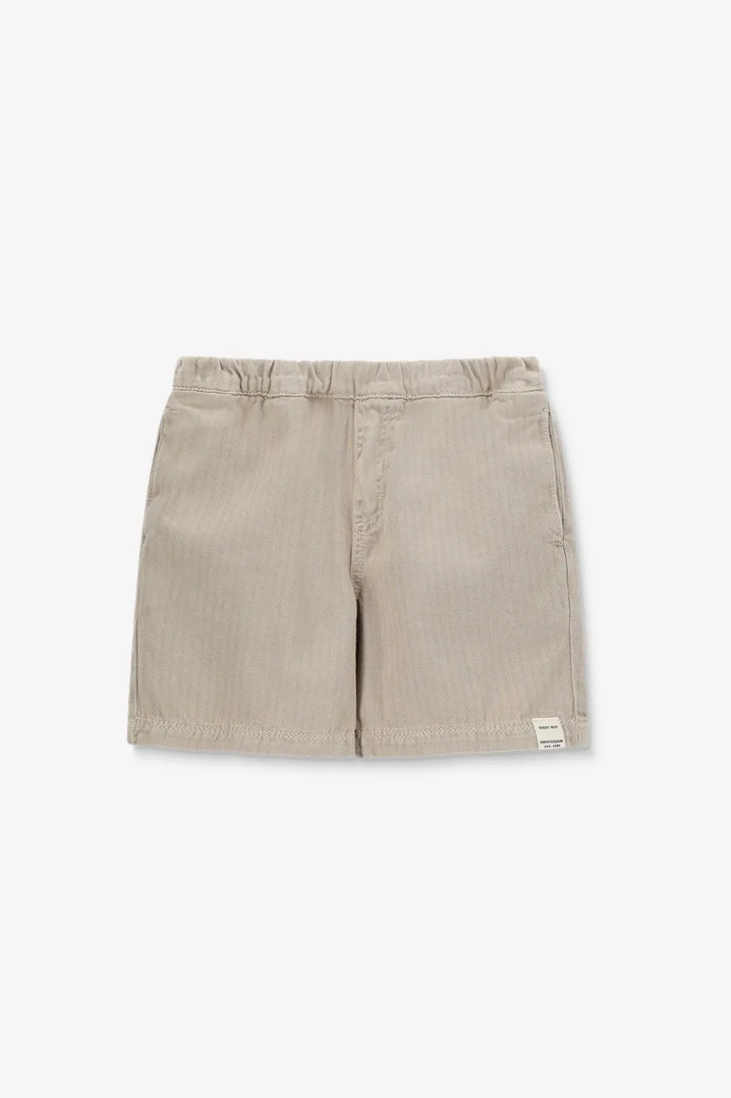 Beige herringbone short