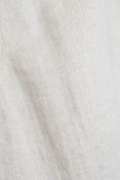 Beige herringbone shorts met aantrekkoord
