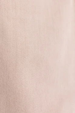 Beige high waist denim shorts