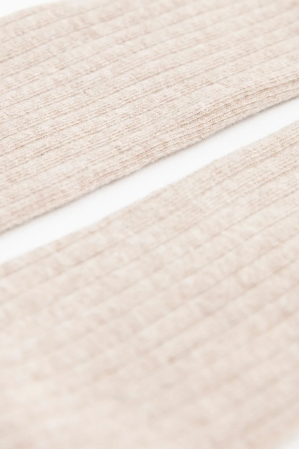 Beige katoenen rib maillot