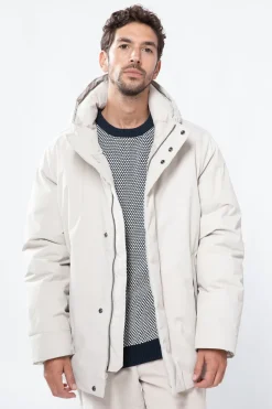 Beige korte parka