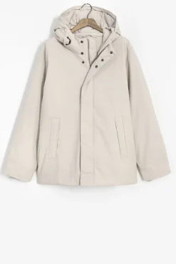 Beige korte parka